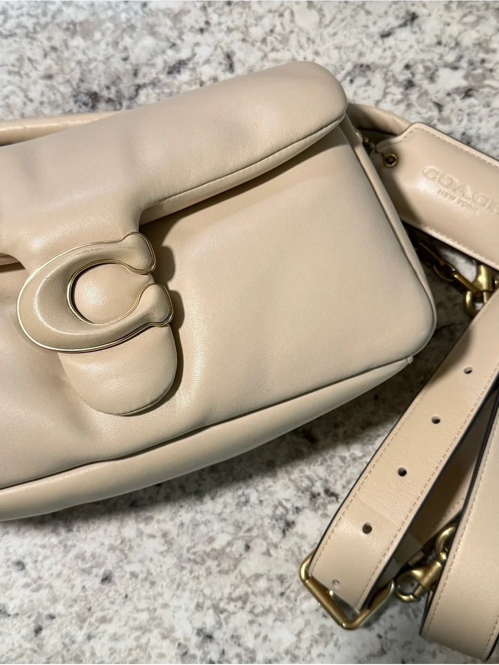 Coach Pillow Tabby Cream Shoulder Bag - Picture 6 of 6
